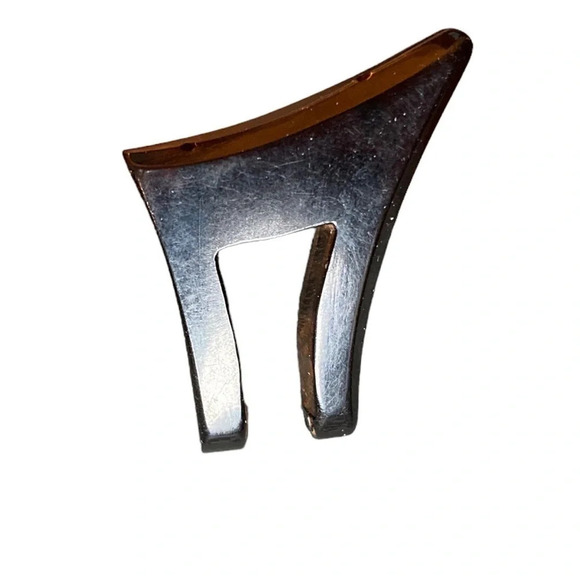 Bakelite Vintage 1940s Licorice Black Pi Sign Brooch Pin (Updated) Math Teacher - Picture 6 of 6